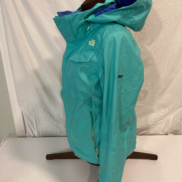 North Face Snowboarding Powder Snow Coat Women Size Medium Green/Blue EC. - Picture 5 of 16